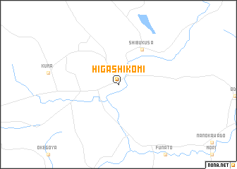 map of Higashi-komi