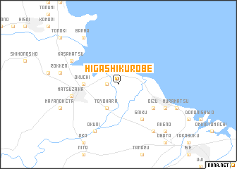 map of Higashi-kurobe
