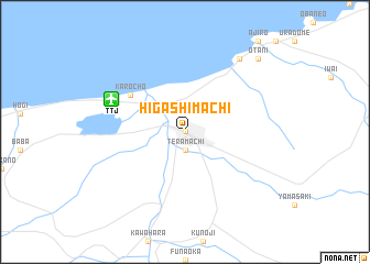 map of Higashimachi
