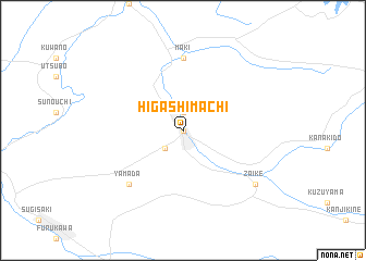 map of Higashimachi