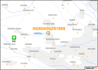 map of Higashi-murayama