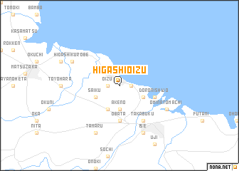 map of Higashi-oizu