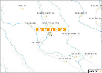 map of Higashi-takadai