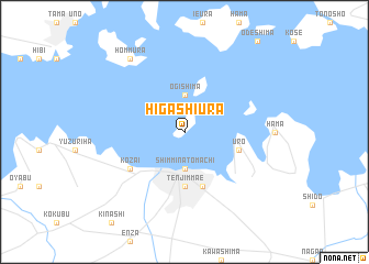 map of Higashiura