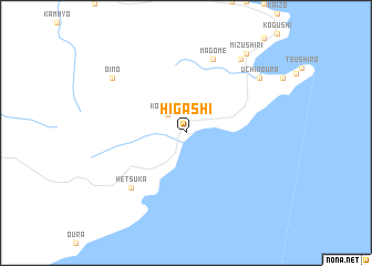 map of Higashi