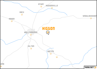 map of Higdon