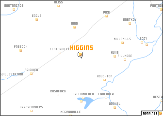 map of Higgins