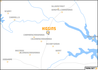 map of Higgins