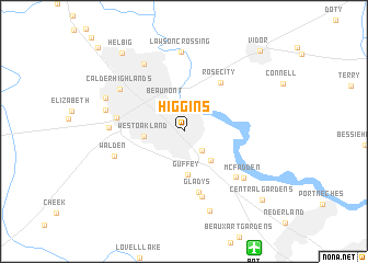 map of Higgins