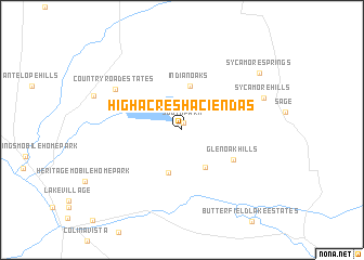 map of High Acres Haciendas