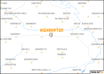 map of Highampton