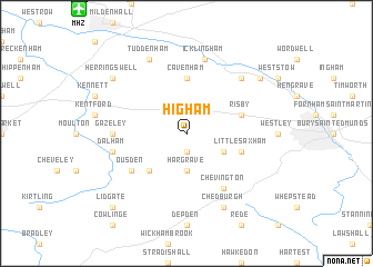 map of Higham