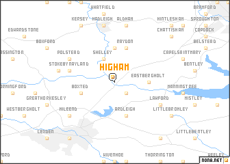 map of Higham