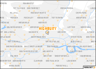 map of Highbury