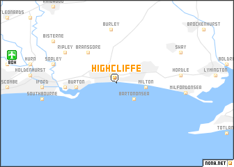 map of Highcliffe