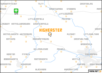 map of High Easter