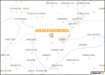 map of Higher Wambrook