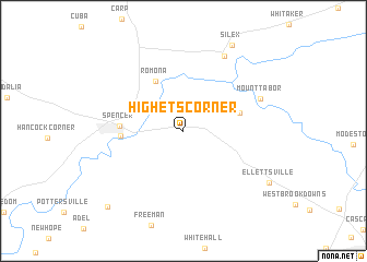 map of Highets Corner