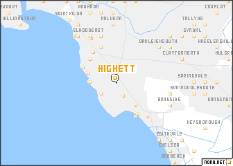 map of Highett