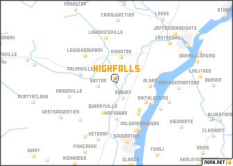 map of High Falls