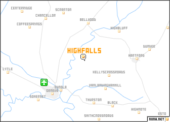 map of Highfalls