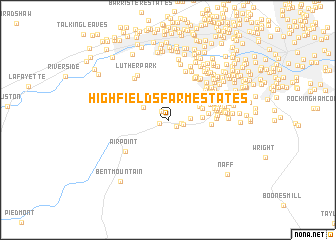 map of Highfields Farm Estates