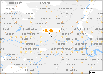 map of Highgate