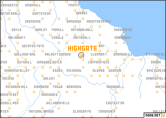 map of Highgate