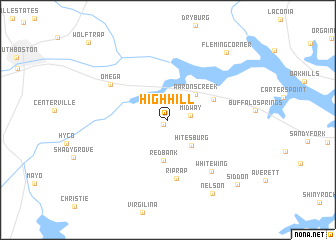 map of High Hill