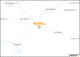 map of High Hill