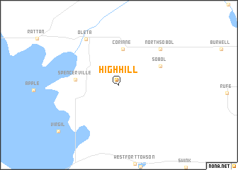 map of High Hill