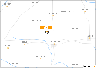 map of High Hill