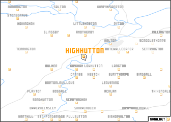 map of High Hutton