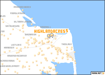 map of Highland Acres