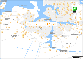 map of Highland-Biltmore