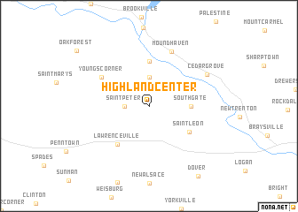 map of Highland Center