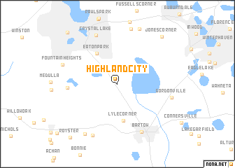 map of Highland City