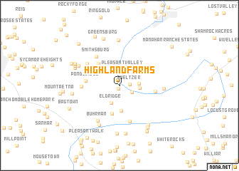 map of Highland Farms