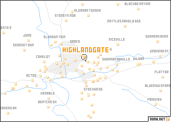 map of Highland Gate