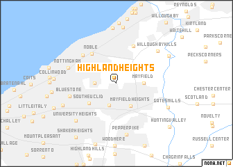 map of Highland Heights