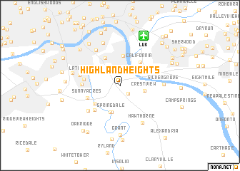 map of Highland Heights