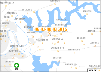 map of Highland Heights