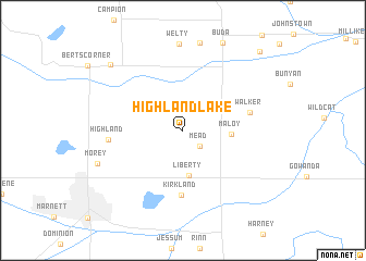 map of Highland Lake