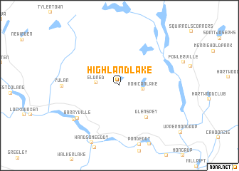 map of Highland Lake