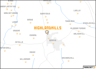 map of Highland Mills