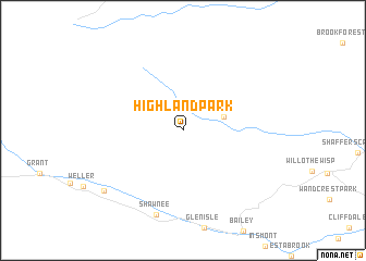 map of Highland Park