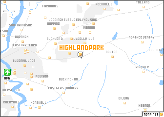 map of Highland Park