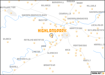 map of Highland Park