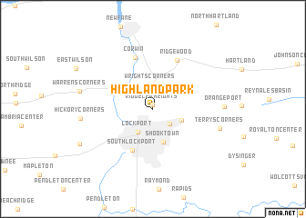 map of Highland Park