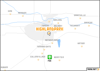 map of Highland Park